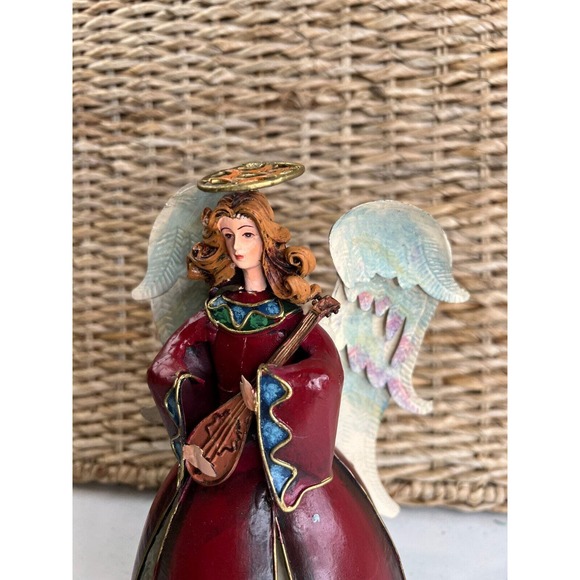 Vintage‎ Christmas Angel Figurines with Lute, Wing Collectable Home Decor - Picture 2 of 7